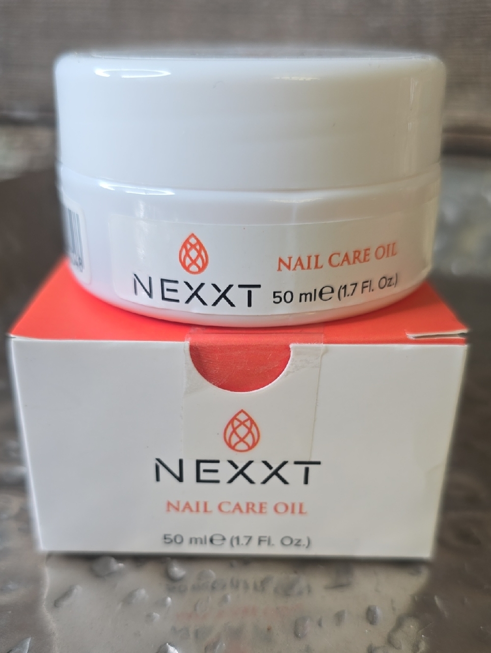 NEXXT Nail Care Oil - White & Coral Jar (50 ml), NEW